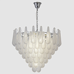 Люстра с подвесками из рифленного стекла в форме капель Textured Glass Chandelier варинант исполнения - 9 | Loft Concept в Ижевске