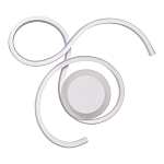 Бра белого цвета с изогнутыми световыми линиями и круглым основанием Luke Lampco Tracer Lamp варинант исполнения - 1 | Loft Concept в Ижевске