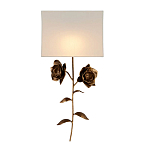 Бра с  каркасом в виде цветков розы и тканевым абажуром Flowers and Fox Roses варинант исполнения - 1 | Loft Concept в Ижевске