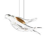 Подвесной светильник с прозрачной стеклянной птичкой Serip Voa варинант исполнения - 1 | Loft Concept в Ижевске