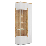 Шкаф-витрина двухдверная с белым глянцевым фасадом Grace of Furniture варинант исполнения - 1 | Loft Concept в Ижевске