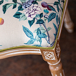 Стул из массива бука бежевый с изображением птиц в саду Beige Green Chinoiserie Blue Bird Chair варинант исполнения - 4 | Loft Concept в Ижевске