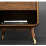 Прикроватная деревянная тумба с ящиком и нишей для хранения Moon Walnut Furniture варинант исполнения - 4 | Loft Concept в Ижевске