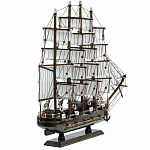 Декоративная модель деревянного тёмно-коричневого парусника в подарочной упаковке With The low варинант исполнения - 2 | Loft Concept в Ижевске