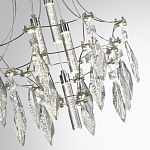 Люстра подвесная из металла с хрустальными подвесками прозрачного цвета Quasar 41 варинант исполнения - 9 | Loft Concept в Ижевске