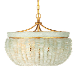 Подвесной светильник с каскадом из стеклянных декоративных элементов на золотом каркасе Shining Sea Glass варинант исполнения - 4 | Loft Concept в Ижевске