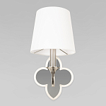 Бра с белым текстильным абажуром и фигурным основанием с зеркальной вставкой Vitorino варинант исполнения - 24 | Loft Concept в Ижевске