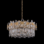 Люстра круглая с декоративными элементами в виде крупных хрустальных цветов Palace Gardens варинант исполнения - 1 | Loft Concept в Ижевске