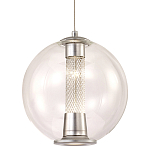 Подвесной светильник с плафоном в форме шара Inner Gleam Orb silver варинант исполнения - 7 | Loft Concept в Ижевске