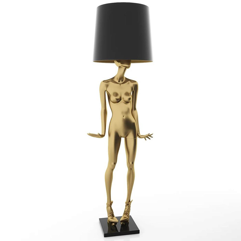 Лампа MANNEQUIN LAMP с абажуром модельный позинг Глянцевый черный Черный матовый Глянцевый белый Белый матовый Серый матовый Золотой Красный в Ижевске | Loft Concept 