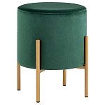 Зеленый пуф на золотистых ножках SANJAY варинант исполнения - 1 | Loft Concept в Ижевске