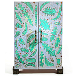 Премиальный Шкаф Defoliation двухстворчатый роспись зеленые листья  варинант исполнения - 2 | Loft Concept в Ижевске