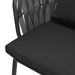 Стул мягкий с декором в виде плетеных лент на спинке и подлокотниках Semicircular Chair Decorated with Ribbons варинант исполнения - 11 | Loft Concept в Ижевске