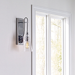 Бра с плафоном в форме колокола из прозрачного стекла с пузырьками Feiss варинант исполнения - 7 | Loft Concept в Ижевске