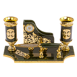 Настольный письменный набор из нефрита с ножом для бумаг в подарочной коробке Maecenas варинант исполнения - 1 | Loft Concept в Ижевске