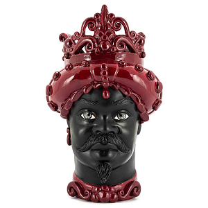 Ваза VASE MORO MAN MED. MAT H45 burgundy