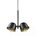 Подвесной светильник черный с 2-мя плафонами Pendant lamp Black варинант исполнения - 2 | Loft Concept в Ижевске