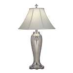 Настольная лампа с белым тканевым абажуром в форме колокола Stiffel варинант исполнения - 2 | Loft Concept в Ижевске