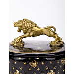 Шкатулка черного цвета с крышкой с фигуркой льва Eden Garden варинант исполнения - 2 | Loft Concept в Ижевске