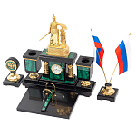 Настольный письменный набор из малахита и долерита Leader Organizer варинант исполнения - 2 | Loft Concept в Ижевске