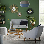 Кресло светло-бирюзовое с принтом Pauley Light Turquoise Armchair варинант исполнения - 6 | Loft Concept в Ижевске