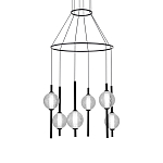 Люстра светодиодная с 6-ю сферическими стеклянными плафонами Splatter варинант исполнения - 2 | Loft Concept в Ижевске