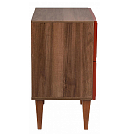 Тумба прикроватная красная из массива бука с 2-мя ящиками Wenge Light варинант исполнения - 2 | Loft Concept в Ижевске