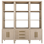 Модульный стеллаж Primo из трех составных элементов Светлый дуб варинант исполнения - 1 | Loft Concept в Ижевске