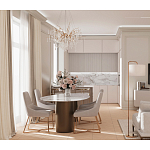 Торшер с белым тканевым абажуром на мраморном основании Cconcise варинант исполнения - 3 | Loft Concept в Ижевске