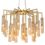 Люстра со стеклянными цилиндрическими плафонами Luminous Cylinders Amber варинант исполнения - 3 | Loft Concept в Ижевске