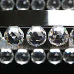 Люстра с двумя кольцами цвета хром и прозрачными хрустальными шарами по периметру Sacramento Transparent Balls Chandelier варинант исполнения - 7 | Loft Concept в Ижевске