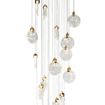 Каскадная люстра с плафонами в виде круглых пластин из хрусталя Esme Round Plates Chandelier 25 варинант исполнения - 2 | Loft Concept в Ижевске