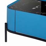 Тумба прикроватная чёрно-голубая с  ящиком Blue Cabinet варинант исполнения - 4 | Loft Concept в Ижевске