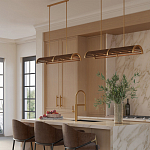 Люстра линейная полукруглой формы Wooden Horseshoe варинант исполнения - 6 | Loft Concept в Ижевске