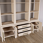 Модульный стеллаж Primo из трех составных элементов Светлый дуб варинант исполнения - 4 | Loft Concept в Ижевске