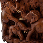 Панно из дерева пирамида из слонов Panel With Animals варинант исполнения - 3 | Loft Concept в Ижевске