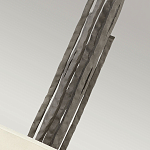 Люстра подвесная с широким белым текстильным абажуром и вертикальными декоративными элементами Hinkley варинант исполнения - 9 | Loft Concept в Ижевске