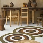 Ковер круглый из хлопка с контрастным узором Bullseye 150 варинант исполнения - 6 | Loft Concept в Ижевске