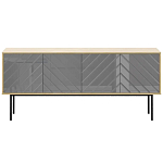 Длинная тумба с зеркальным декором Serena варинант исполнения - 6 | Loft Concept в Ижевске