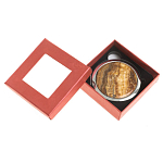 Зеркало карманное складное круглое из натурального камня Оникс в подарочной упаковке Silver Stone Mirrors варинант исполнения - 3 | Loft Concept в Ижевске