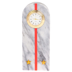 Часы погон МВД подарочные настольные из натурального камня Мрамор Military Clock варинант исполнения - 10 | Loft Concept в Ижевске