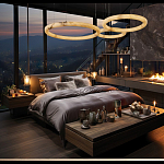 Люстра с 3-мя кольцами из натурального камня Minerals of Light варинант исполнения - 4 | Loft Concept в Ижевске