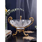 Чаша из прозрачного рельефного стекла на бронзовой подставке Eden Garden варинант исполнения - 4 | Loft Concept в Ижевске