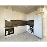 Угловой кухонный гарнитур белый и столешница под мрамор Gene Kitchen Set варинант исполнения - 5 | Loft Concept в Ижевске