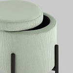 Светло-зеленый пуф на черных ножках SANJAY варинант исполнения - 3 | Loft Concept в Ижевске