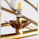 Люстра круглая с ветвистым каркасом и плафонами в виде лотосов Chandelier Lotus варинант исполнения - 2 | Loft Concept в Ижевске