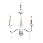 Люстра цвета никель с прозрачными стеклянными подвесками в форме капель Elstead Lighting варинант исполнения - 8 | Loft Concept в Ижевске