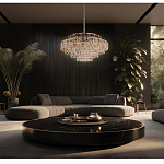 Люстра хрустальная в неоклассическом стиле на золотистом каркасе Majesty варинант исполнения - 1 | Loft Concept в Ижевске