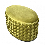 Пуф овальный плетеный оливкового цвета Pool Woven Velour варинант исполнения - 3 | Loft Concept в Ижевске