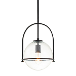 Подвесной светильник с прозрачным плафоном в форме шара в арочной подвеске Hinkley варинант исполнения - 1 | Loft Concept в Ижевске